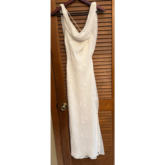 PRINCESS POLLY | White Cowl Neck Maxi Dress US 0 - Picture 6 of 7
